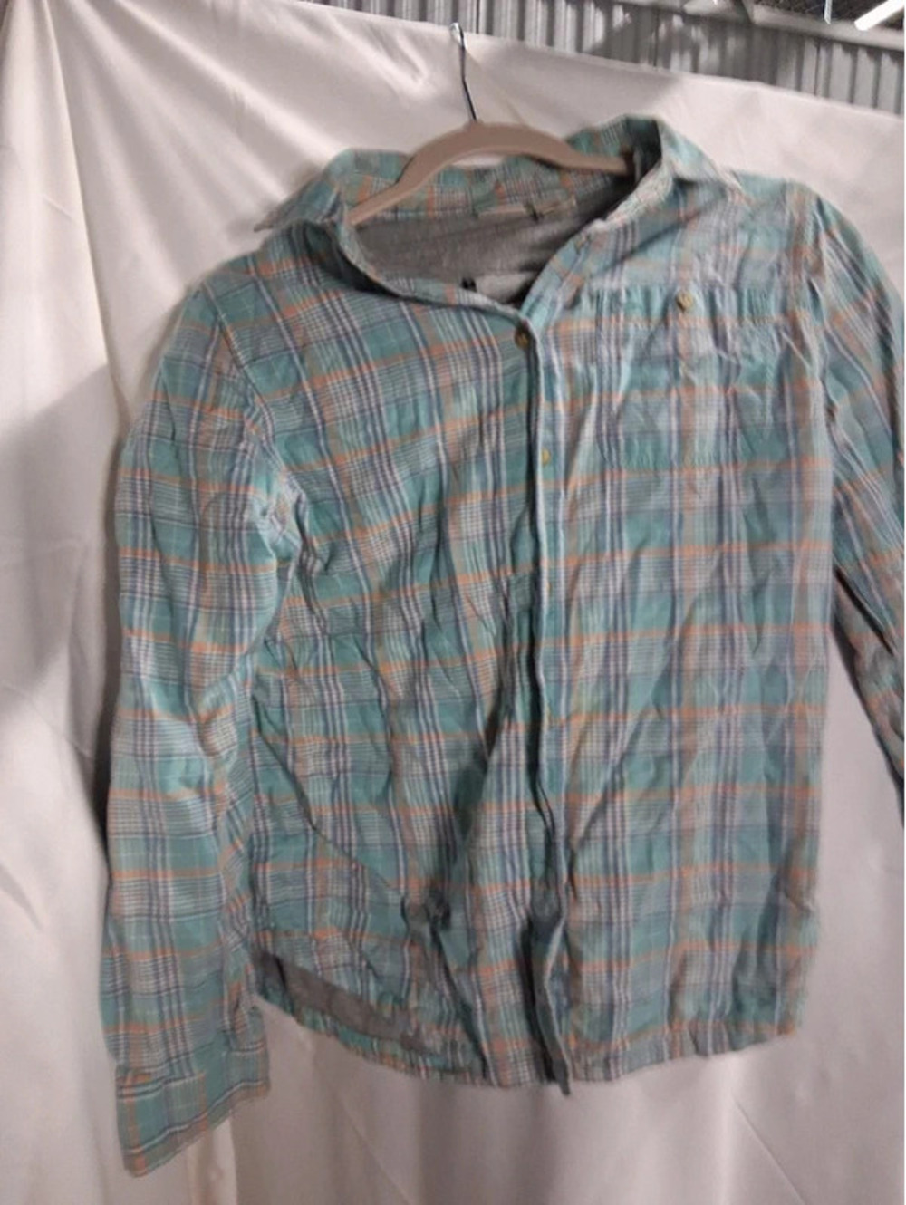 LL Bean Vintage Fleece Lined Flannel Shirt Womens Small Jacket Plaid Shacket